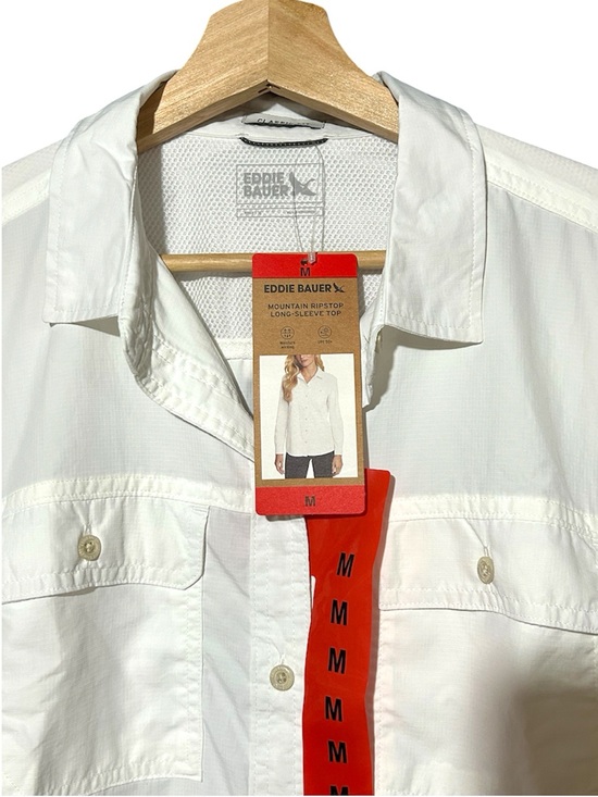 Eddie Bauer Tops - Eddie Bauer White Long-Sleeve Button Shirt